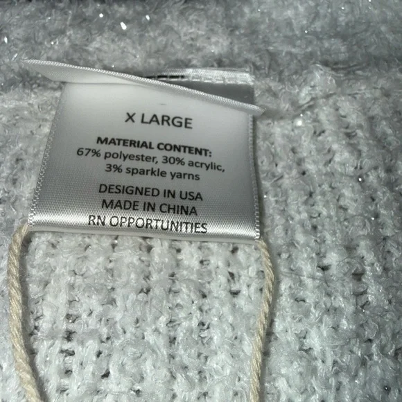 Fashion by Mirabeau Snowman Sequin Sparkling Christmas Sweater Size XL - Picture 5 of 9